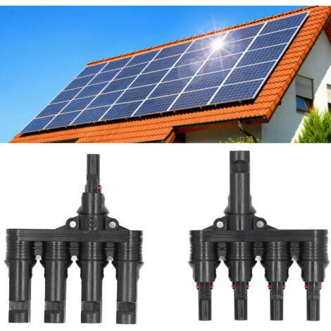 Conector de derivación fotovoltaica T 50A 1000V MCH401 PPO, acoplamiento multipunto, 3 juegos, IP68
