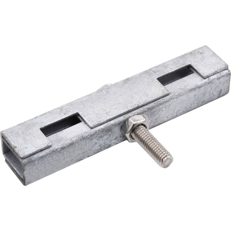 

vidaXL Conector de enrejados en U para jardín 10 sets plateado - Plateado