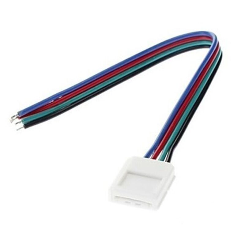 

Sysled - Conector de esquina con soldadura para cinta RGB 12V