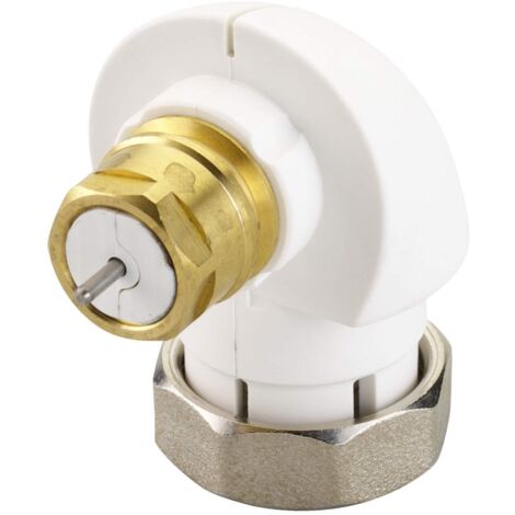 Conector de esquina para cabezal de válvula termostática Danfoss en M30x1,5. Danfoss