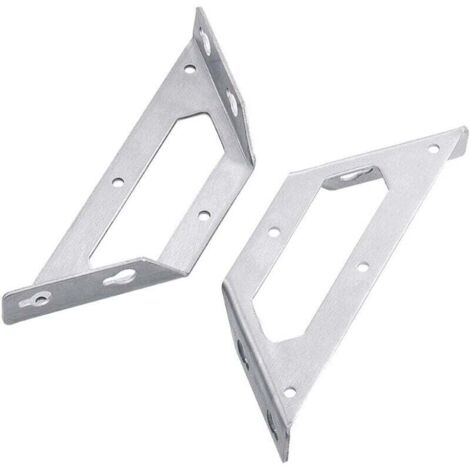 Conector de esquina trapezoidal KZQ de acero inoxidable, conector de esquina multiusos para sillas de madera, estanterías y muebles de ventana.