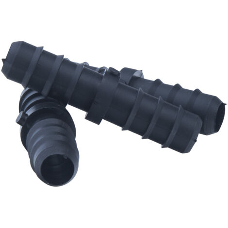 Conector de goteo recto Ø16 estriado  por 3