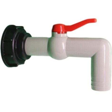Conector de grifo de plástico para IBC de 1000 l, adaptador de tanque de drenaje de rosca gruesa de 60 mm para adaptador de bañera, grifo de jardín, 20/25/32 mm, exportación de 32 mm