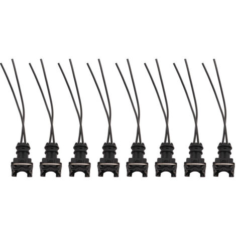 Conector de inyector de combustible Eosnow, tapas de cableado, clips de corte, empalme EV1 8 para Bosch, 8 piezas