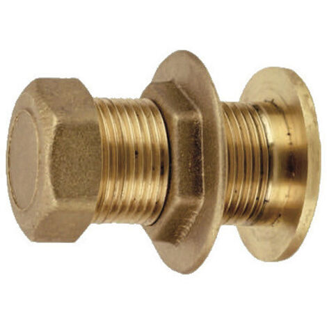 Conector de latón con tapón para caja de 1" – modelo A.72 – rosca macho