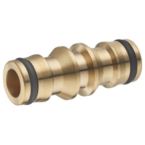 Conector de Latón para Manguera de Riego con Unión Doble Automática AROZ