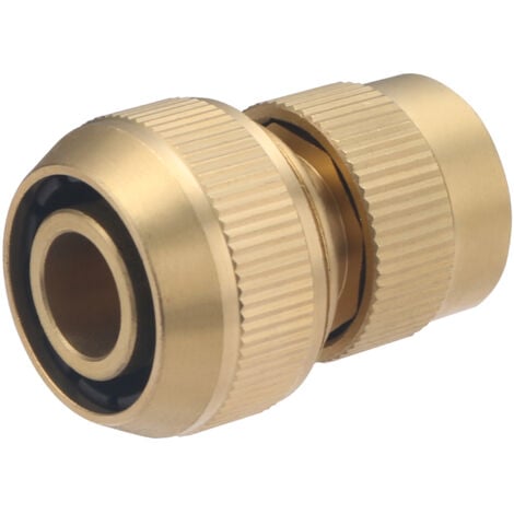 Conector de Latón para Manguera de Riego Conexión Automática AROZ Ø15 mm