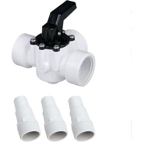 Conector de manguera de bomba de piscina de 3 vías - Válvulas divisorias - Pieza de gestión de piscinas - Válvulas de repuesto para manguera de succión de piscina
