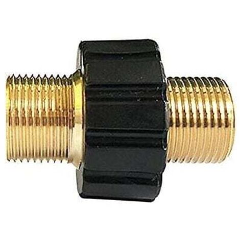 Conector de manguera de conexión rápida KZQ, adaptador macho doble M22 x 1,5 para hidrolavadora, compatible con mangueras de hidrolavadora Karcher HD y HDs.
