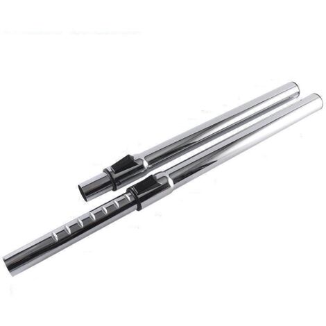 Conector de manguera de extensión para aspiradora de acero inoxidable de alta resistencia y manguera de repuesto compatible, calibre 32, retráctil, longitud total 470 mm