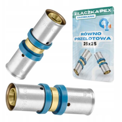 Conector de manguito PEX 25x25 prensado de diámetro igual