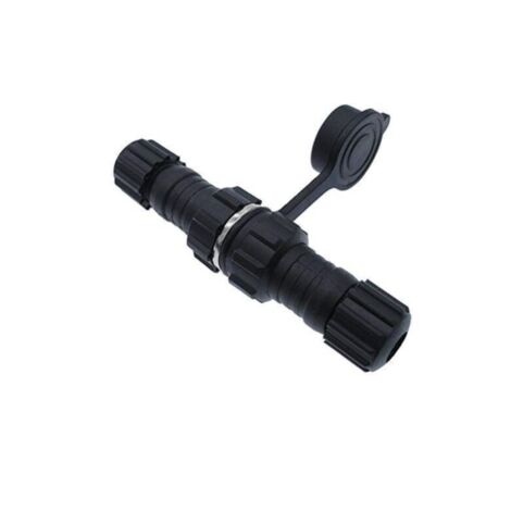 Conector de panel metálico de 16 mm con tapa protectora de goma  QL16-7P, resistente al agua, con enchufe eléctrico de aviación.