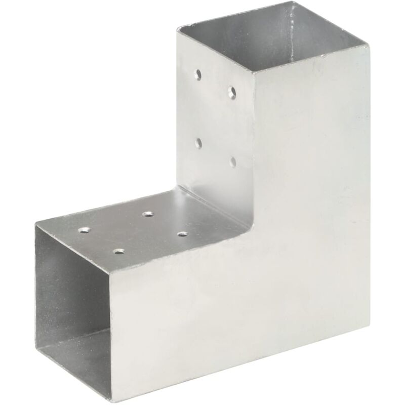 

Conector de postes en forma de L metal galvanizado 81x81 mm - Plateado - Vidaxl