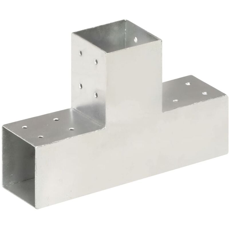 

Conector de postes en forma de T metal galvanizado 81x81 mm - Plateado - Vidaxl