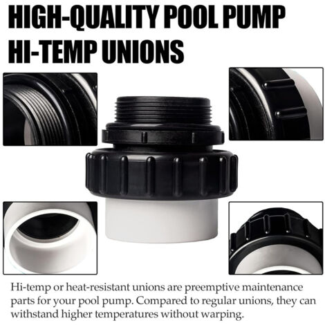 Conector de PVC de alta temperatura - 21063 200,000 - 2 pulgadas para bomba de piscina