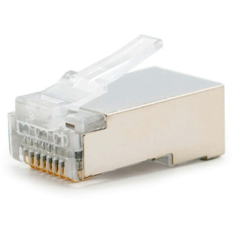Conector de red RJ45 CAT5e FTP (10ud/bolsa)  Transparente
