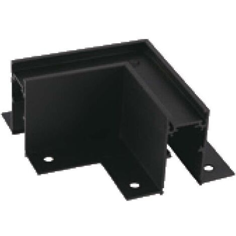 Conector de terminal en forma de L V-TAC para rieles sin marco, negro