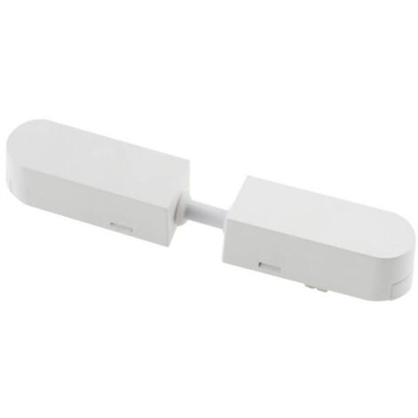 Conector doble 130mm Carril SLIM 48V, blanco