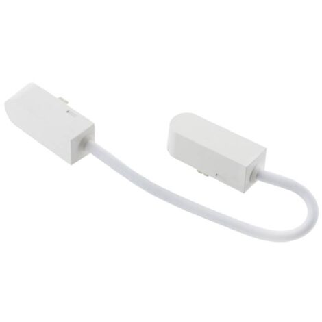 Conector doble 300mm Carril SLIM 48V, blanco