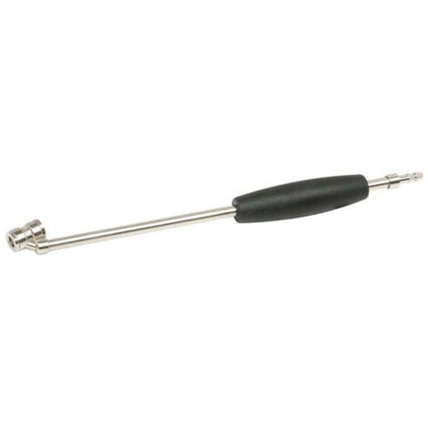 Conector doble con empuñadura de goma y válvula