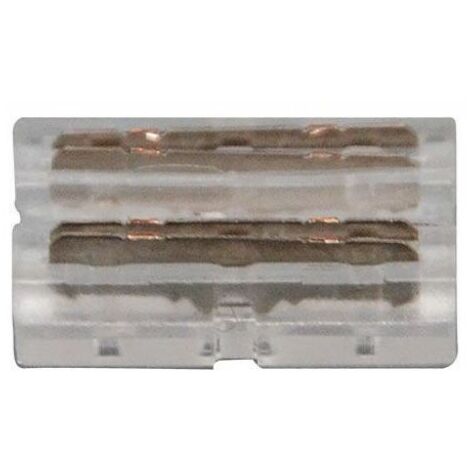 Conector en forma de L V-TAC para tira LED de 10 mm. Conexión rápida mediante clip de 2 pines.