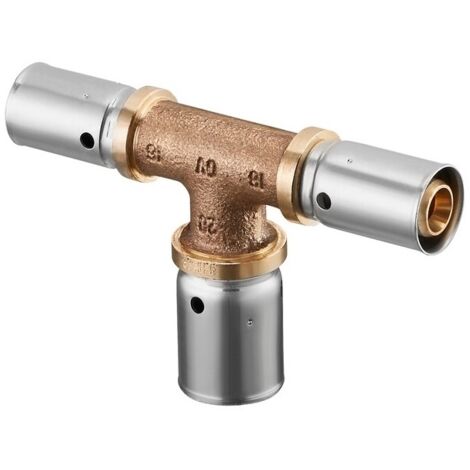 Conector en T de crimpado Cofit PD con salida central ampliada 16 x 20 x 16 mm OVENTROP