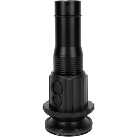 Conector en T de desagüe de acero inoxidable negro sin rebosadero para lavabo de baño con junta de silicona - Modelo británico