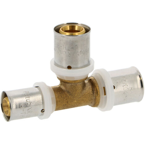 Conector en T desigual de latón XR multicapa para crimpado TH-H-U-RFz Ø26-20-20