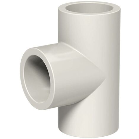Conector en T reductor de PVC IDMAR de 1" x 1" x 3/4" para sistema de agua, pegado - Agua fría