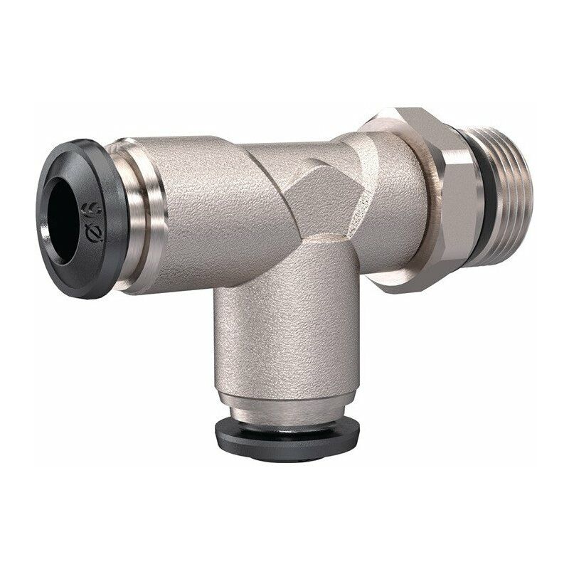 

Riegler - Racor en T M 1/4 para manguera DE 8 mm. MS vern. forma de L. giratorio . (Por 10)