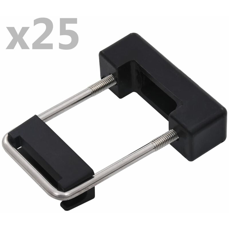 

Conector en U con plastico para postes de valla 25 sets 60x40mm