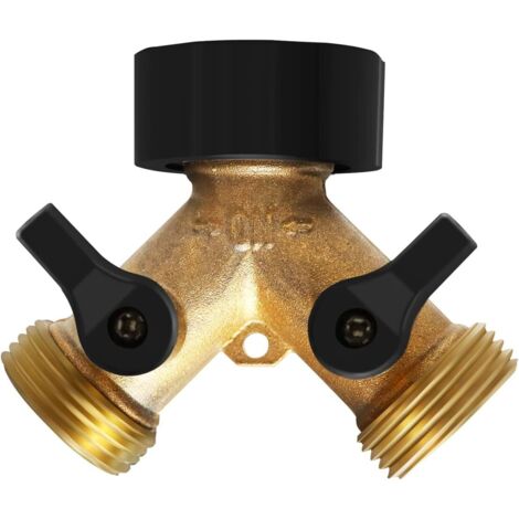 Conector en Y de 3/4 de pulgada, conector de tubería de dos vías para colector de latón.