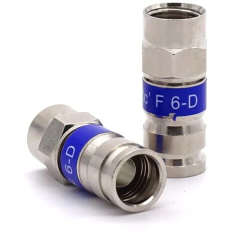 Conector F COMPRESIÓN PCT tc' serie 6 azul