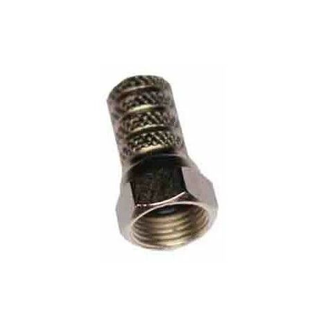 Conector f parabolica metalico. calidad supra envasado