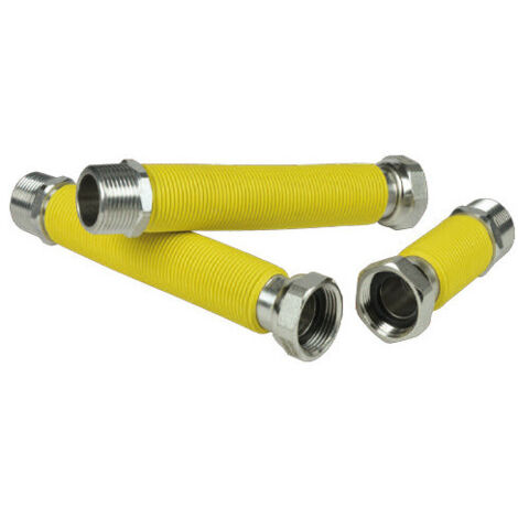 Conector flexible de acero inoxidable MF 1/2" extensible 200-400 mm – para instalaciones de gas