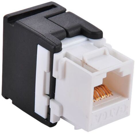 Conector hembra rj45 utp cat.6 keystone 180°