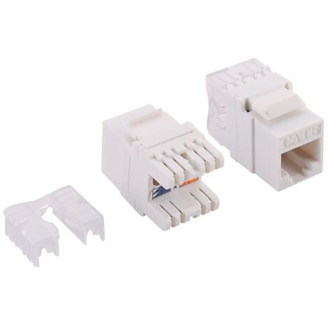Conector hembra rj45 utp cat.6 keystone, punch-down 180°