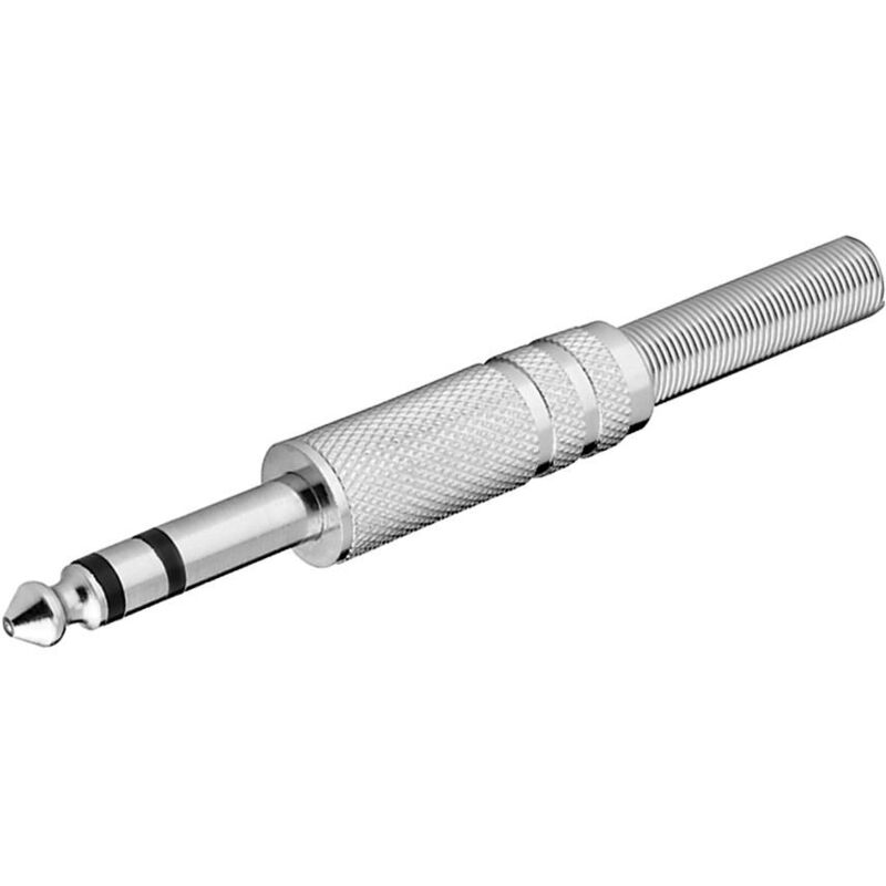 

Conector JACK 6,3mm Macho Stereo Niquelado 15.116