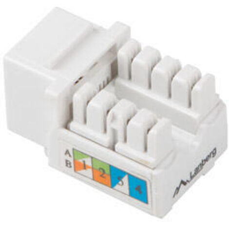 CONECTOR KEYSTONE LANBERG CAT.6 UTP RJ45 90 GRADOS