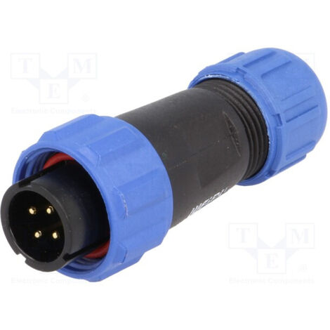 Conector Macho 4 Pines Ip68 Redondo Con Rosca Exterior Aereo Sp1310/p4