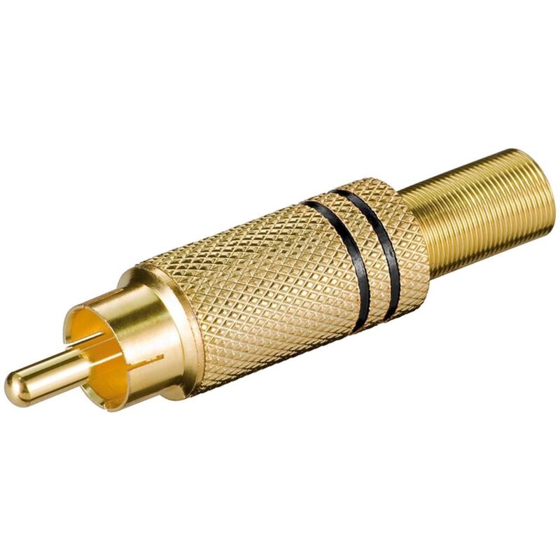 

Conector Macho Coaxial RCA metálico . Aros Negro 10.590/D/N 8430552010929 - Electro Dh