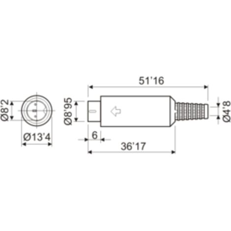Conector macho Mini-DIN Electro DH Con 7 contactos 10.633/7 8430552011360