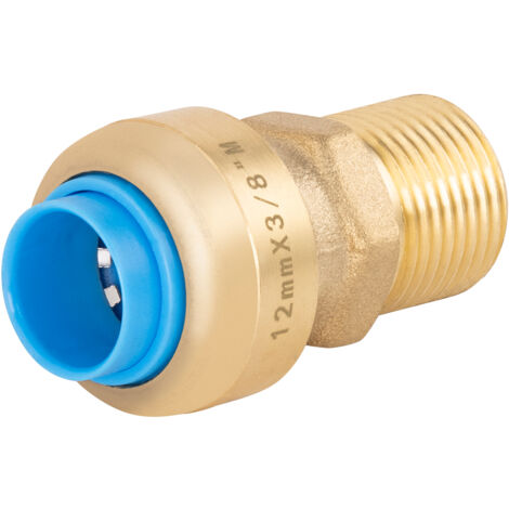 Conector macho recto 12 x 17 mm diam. Latón de 12 mm QUICK PLOMBERIE