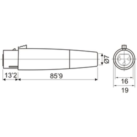 Conector Micro hembra de 3 contactos Electro Dh 10.233/3/F 8430552078288