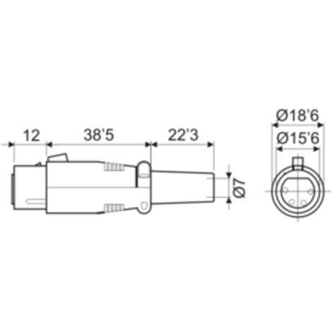 Conector Micro hembra de 7 contactos Electro Dh 10.235/7/F 8430552043385