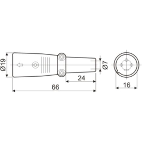 Conector Micro macho 3 contactos Electro Dh 10.236/3/M 8430552008421