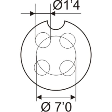 Conector Microfono Macho 4Pin Prolongador Rosca