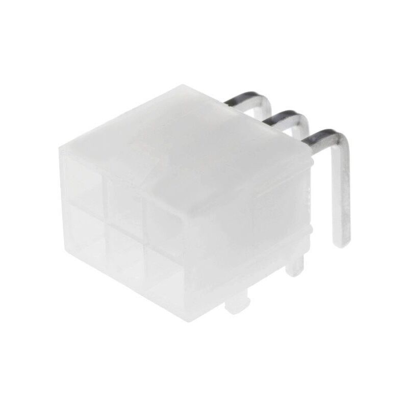 

Conector Mini Fit macho 6 vìas PCB 90°