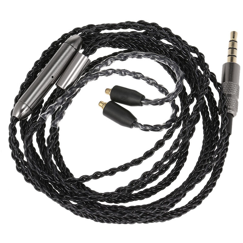 

Conector MMCX Cable de repuesto para auriculares Auriculares con cable de 3,5 mm Cable desmontable Control en linea con microfono para auriculares