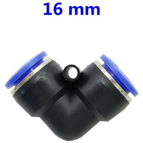 Conector neumático de codo de cierre rápido para manguera de 4, 6, 8, 10, 12, 14 y 16 mm de diámetro exterior. Accesorios rápidos para riego de jardín.